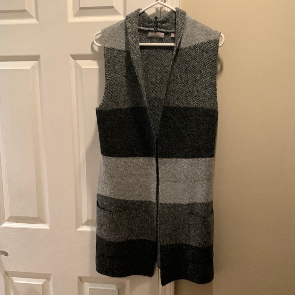 Gray and Black Women's Cardigan